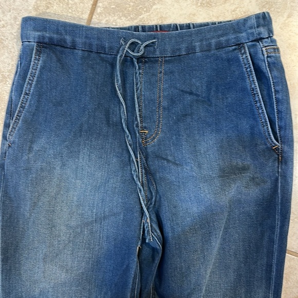 7 For All Mankind High Waist Jogger Jeans 27 Goldie Knit Denim - Picture 6 of 10